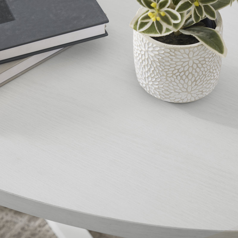 Table de bout Marvis Savner, Blanc, Blanc