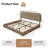 Bensu Platform Bed Frame, Cloud Collection with Boucle Upholstery & Rounded Headboard, Thickened Footboard-1364679769-1372066171