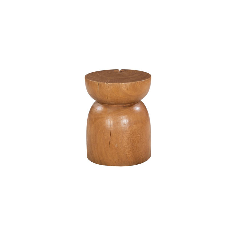 Wood Hourglass Stool