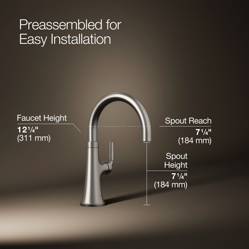Tone Single-Handle Bar Sink Faucet, Silver