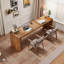 Bureau double 78,74 "pour ordinateur avec bureau d'écriture - Poste de travail commun de style industriel pour espaces de travail collaboratifs
