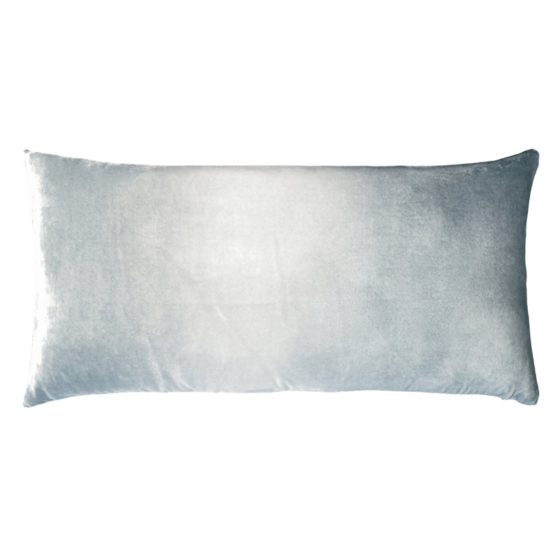 Ombre Large Rectangle Velvet Pillow Cover & Insert, 22" H x 22" W , Paprika