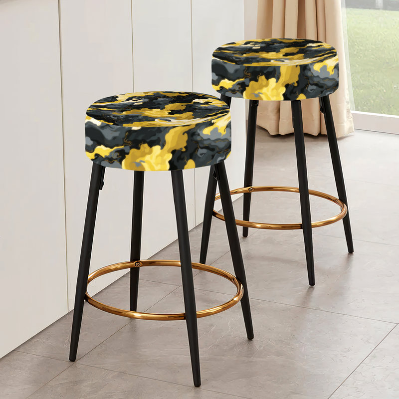 Ensemble de 2 tabourets de bar camouflage Gilded Concealment