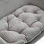 Structure de lit pour chien surélevée pour petit chien, lit en velours côtelé avec pieds en bois d'hévéa et mousse de soutien, gris, assemblage facile