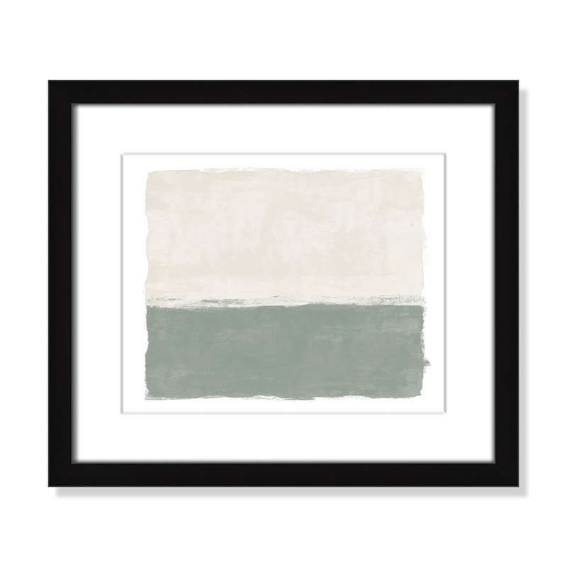 Sage Whisper II - Landscape Version Print par Natalie Carpentieri, L 15 po x H 13 po, Matted Print, Satin Black