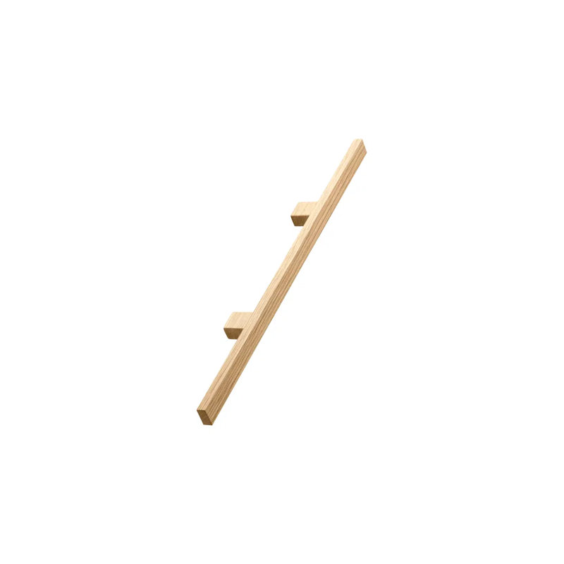 Lacquered Oak Wood "Japan" Drawer Pull, 6 1/3"