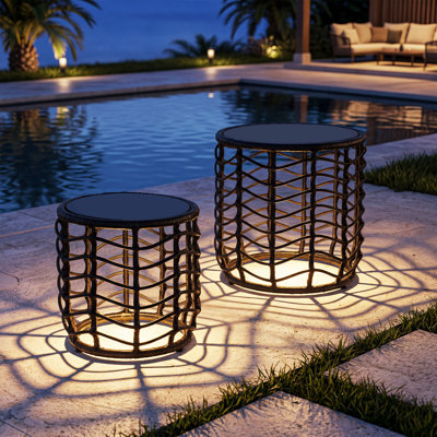 Lumweave 17.75" Solar Powered Outdoor Floor Lamp