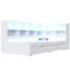 Lit de jour simple TG avec lit gigogne, tiroirs et armoires de rangement, lumière DEL, station de charge USB et Type-C, blanc-823594253