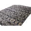 Tapis beige / gris anthracite en soie noué à la main Sari
