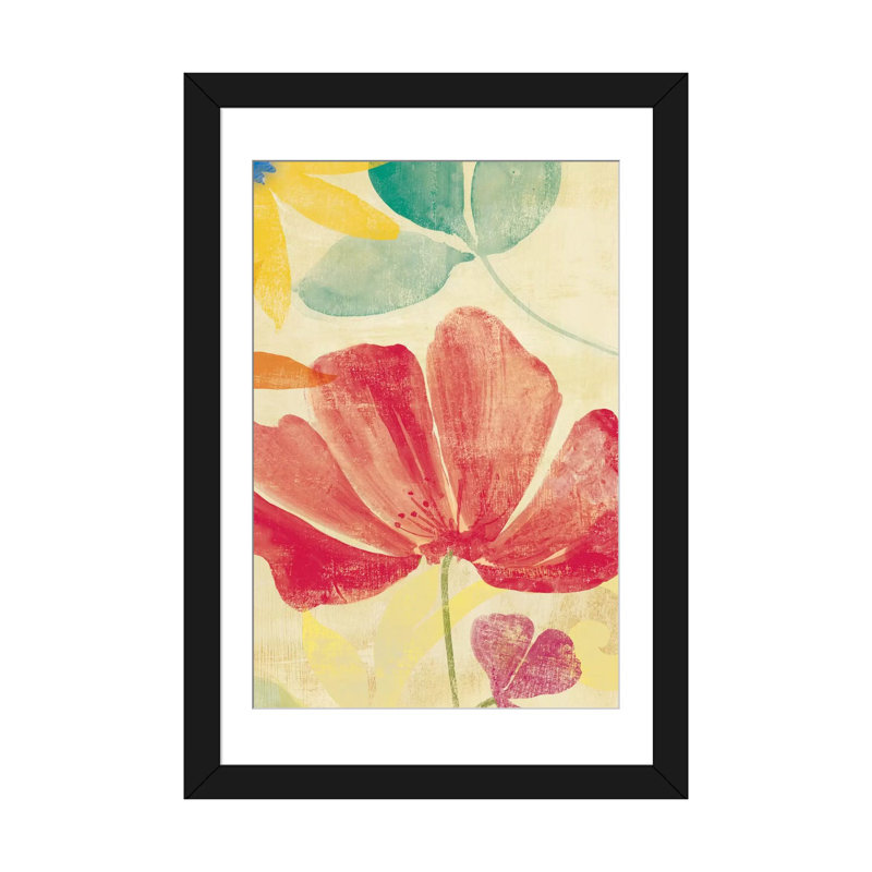 « field floral ii », impression sur toile, H 32 po x l 24 po x P 1 po, Papier d'art encadré noir, Blanc