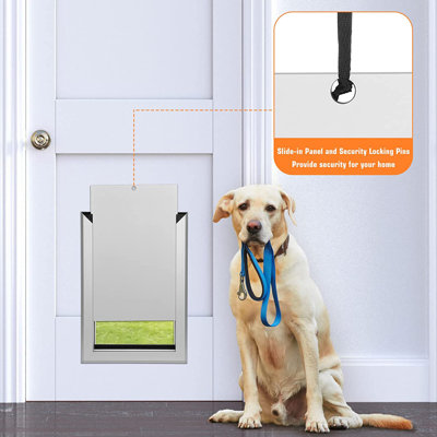17.4'' W x 27.55'' H Aluminum Pet Door
