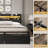Full Modern Platform Bed Frame with 2 Storage Drawers, LED Lighting & Charging Station, No Box Spring Required-1997450418