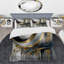 Ensemble de housse de couette en microfibre / polyester à motif abstrait V Shapes And Lines-212442930