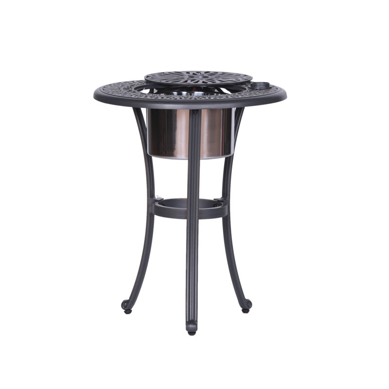Table bistro ronde en aluminium 21 po