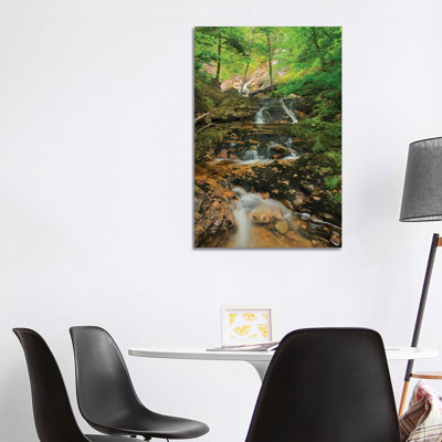 Canada, Nova Scotia, Cape Breton Highlands National Park. Beulach Ban Falls cascade. 1 Piece Wrapped Canvas Wall Art
