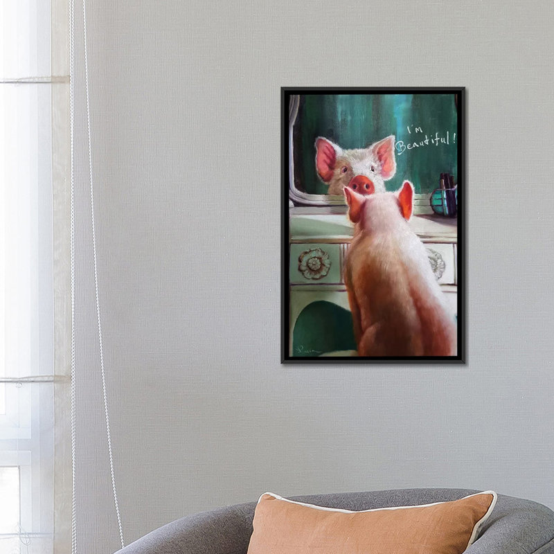 «Affirmation» de Swindle Heffernan - impression sur toile tendue, H 26 po x l 18 po x P 1,5 po, Toile avec cadre noir
