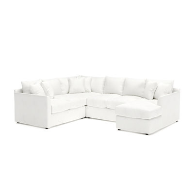 Cecelia 119" W Sinuous Springs 6-Person 3-Piece U-Shaped Sectional