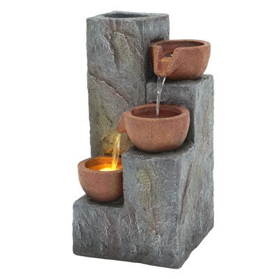 Weather Resistant Fountain with Light