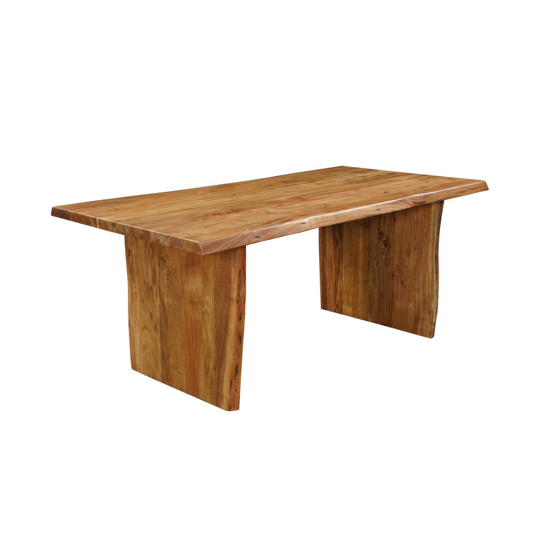 Live Edge Solid Wood Dining Table, Natural, 72"L x 38"W