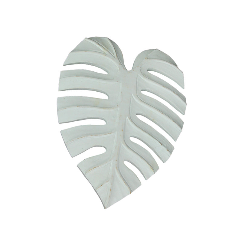 Décoration murale feuille tropicale, H 15,25 po x l 11,75 po x P 0,75 po
