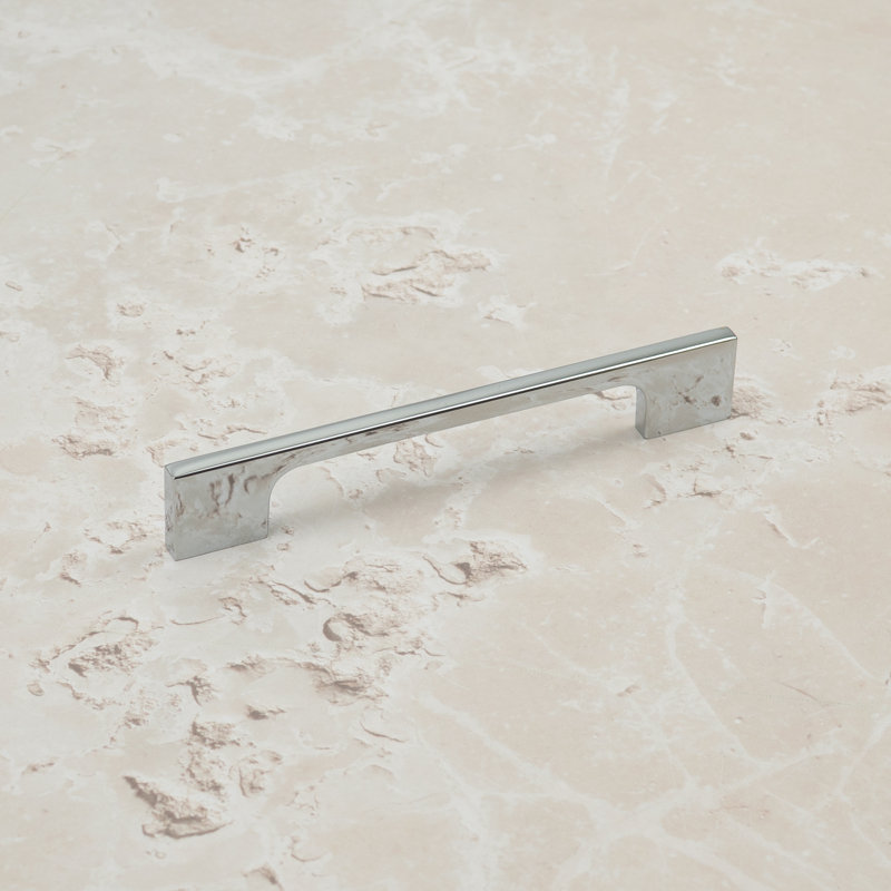 Polished Chrome Slim Squared D-Bar Handles, 128mm
