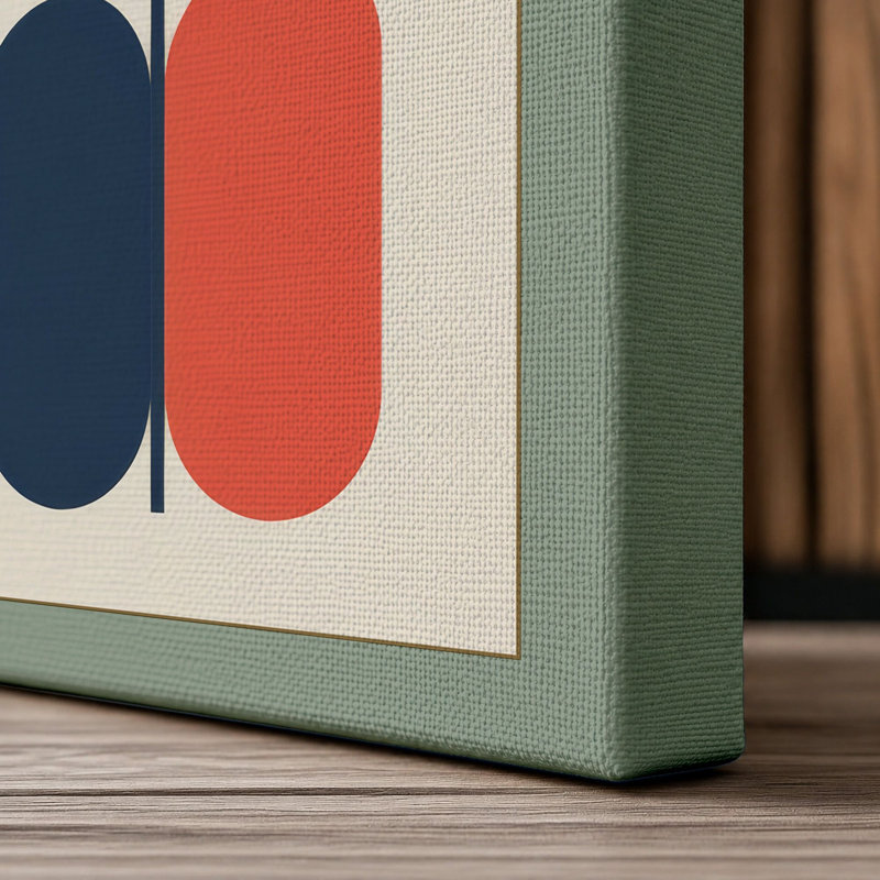 Modernist Flower Study Mid-Century - Wrapped Canvas, 24x16 - 61.0 x 40.6 cm, Sage Border