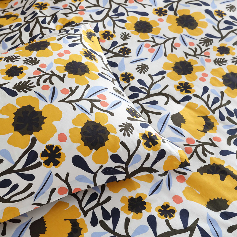 Marimekko Mykero Cotton Reversible Comforter Set, King Comforter + 2 King Shams