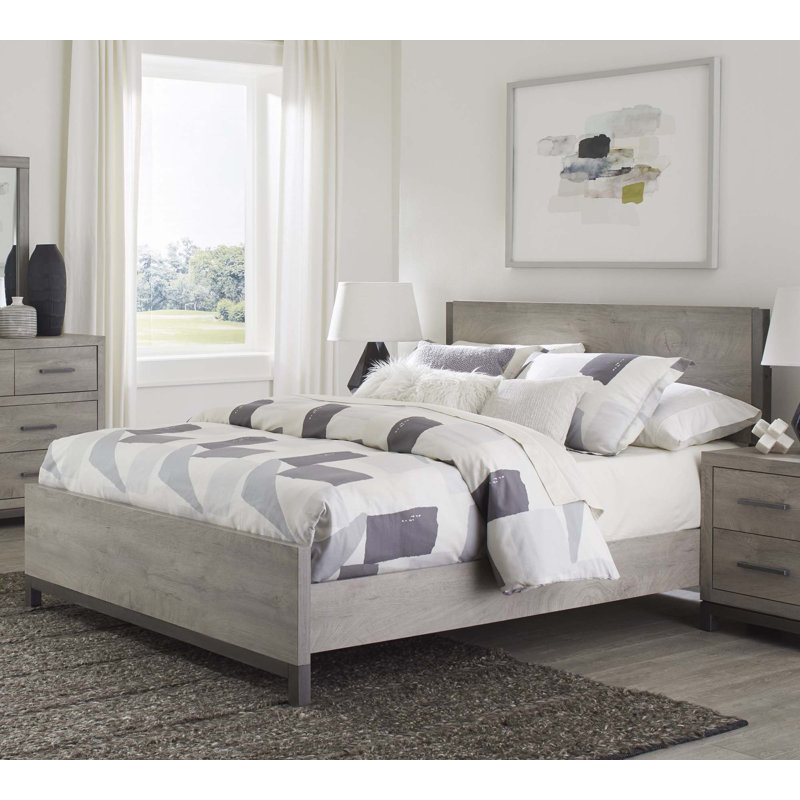 Mobilier de chambre à coucher moderne en mélamine de qualité supérieure pour lit double 1pc (lit seulement)