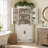 71" White Corner Pantry | Farmhouse Style, 4-Door Kitchen Storage-975103126
