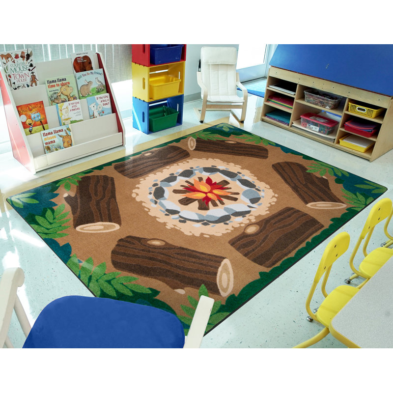 Tapis Campfire Fun par Joy Carpets, Rectangle 7 pi 8 po x 10 pi 9 po