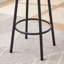 Tabouret de bar rond avec tablettes, tabouret avec dossier