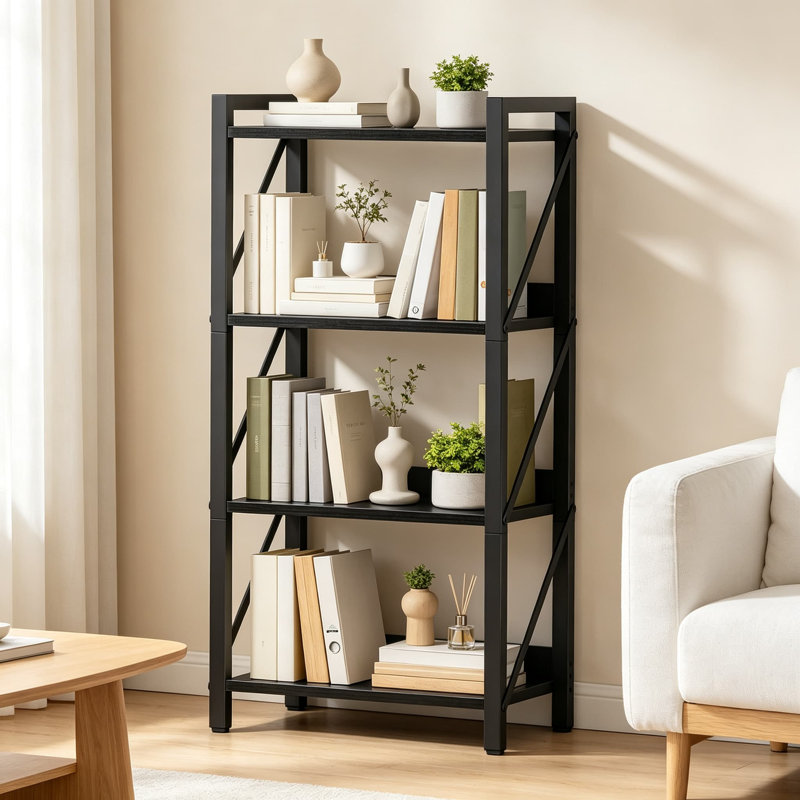 Bookcase, H 40,20 po x l 11,00 po x P 13,90 po, Noir