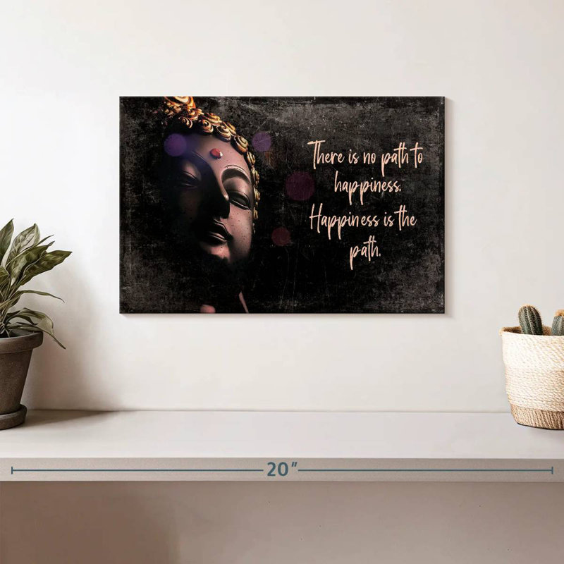 Kerrick Happiness Is The Path Quote, 8" H x 12" W