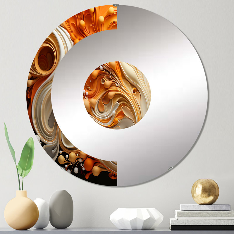 Jaterra - Miroir mural demi-cercle, 31,4 po x 31,4 po