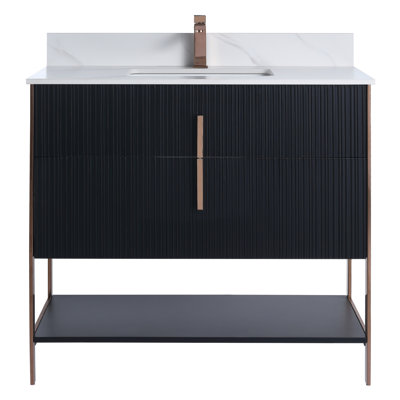 Meuble-lavabo moderne avec plateau en pierre Serenity