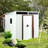 6 ft. W x 5 ft. D Lean-To Storage Shed with Window Transparent Plate,Modern Robust Construction Tool Shed with Sliding Doors and Padlock-97829025