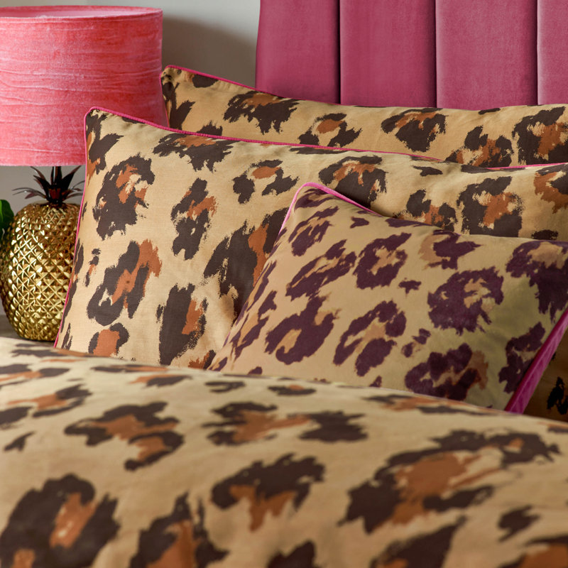 True Leopard Cotton Blend Animal Print Duvet Cover Set with Pillowcases Included, Super King Duvet Cover Set + 2 Pillowcases