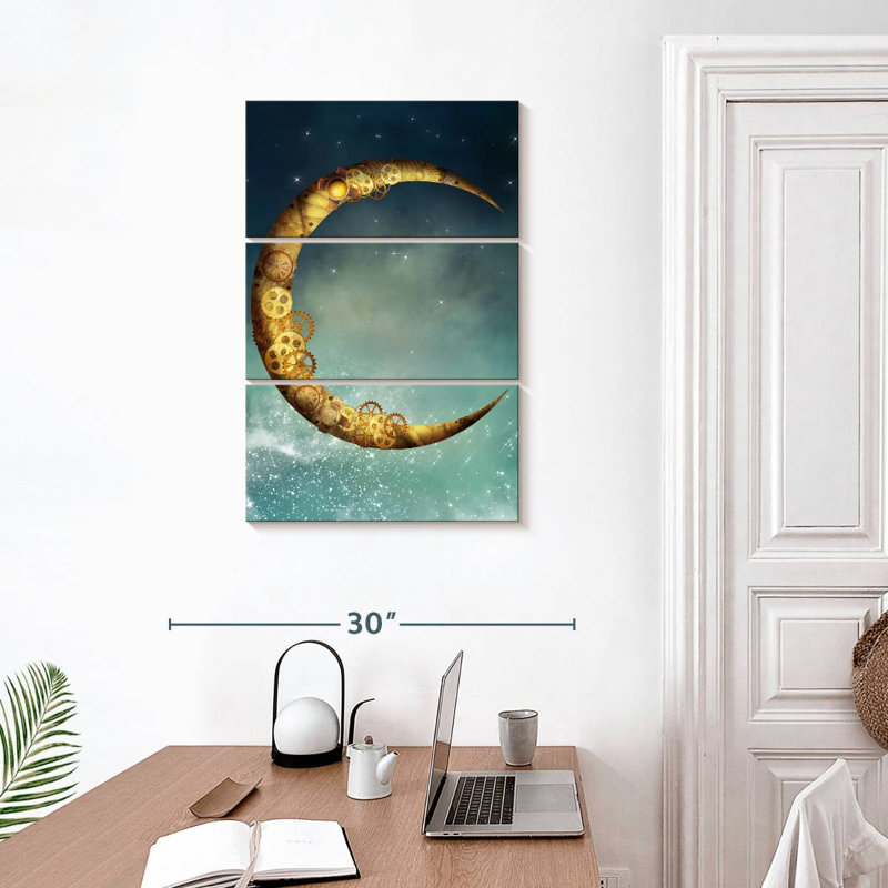 Oberle Steampunk Moon, 32" H x 20" W