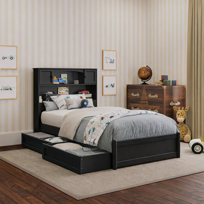 Denver Wood Storage Platform Bed