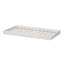 Structure de lit simple blanc Baxton Studio avec revêtement en tissu et rembourrage en mousse H 4,65 po
