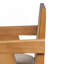 Tabouret de bar à dossier en plastique tissé crème de 27 po de hauteur - siège en tissu rembourré de mousse et structure en bois d'hévéa durable-1271797501