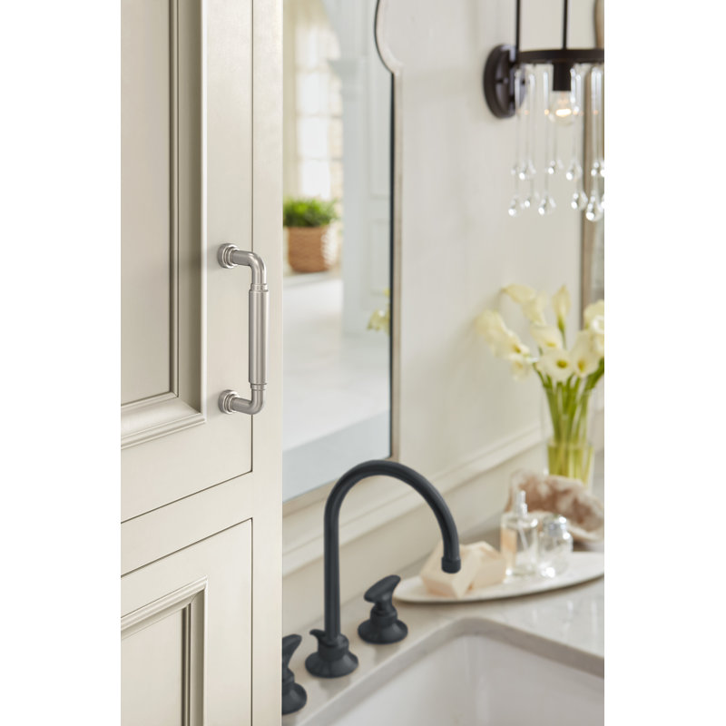 Poignée d'armoire Coble Center-to-Center, 3 3/4", Nickel satiné