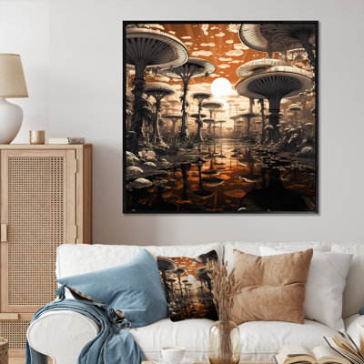 " Magic Mushroom Enchanted Forest Illustration "