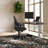 Skyscraper Electric Height Adjustable Standing Desk, Dual Motor and Digital Control with Memory, 60x24, Walnut Block Top with Brushed Silver Frame-843439817