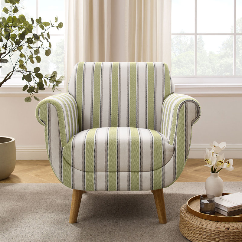 Fauteuil d'appoint 29,92 po Linend, Lin bleu marine