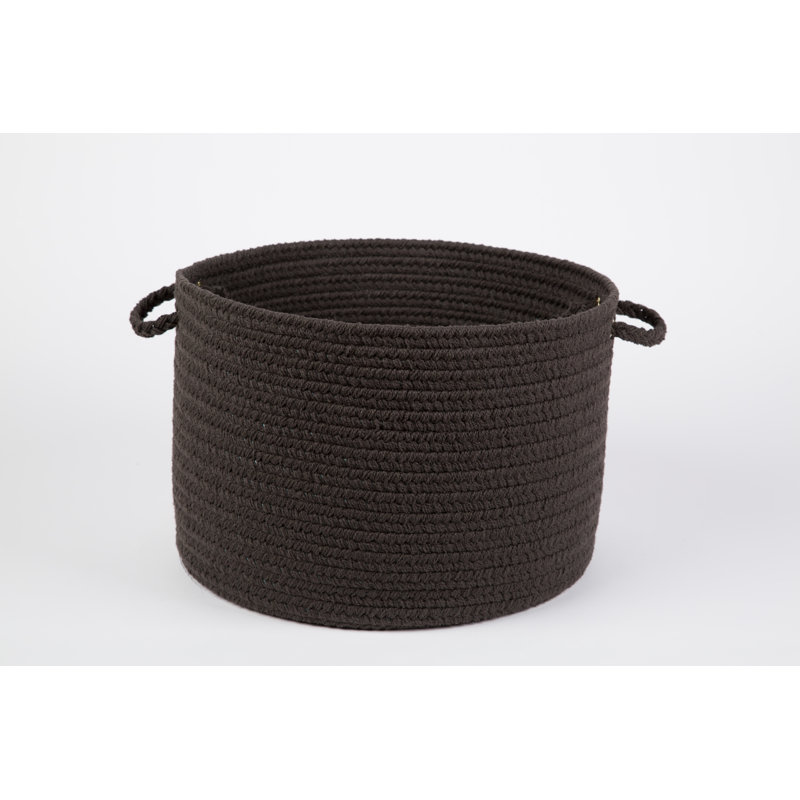 August Grove® Smyth Fabric Decorative Basket, Brown Velvet