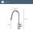 Euro Collection High-Arc Single Handle Kitchen/Bar Faucet with 2-Function Pull-Down Spout Sprayer - Matte Black-52012518