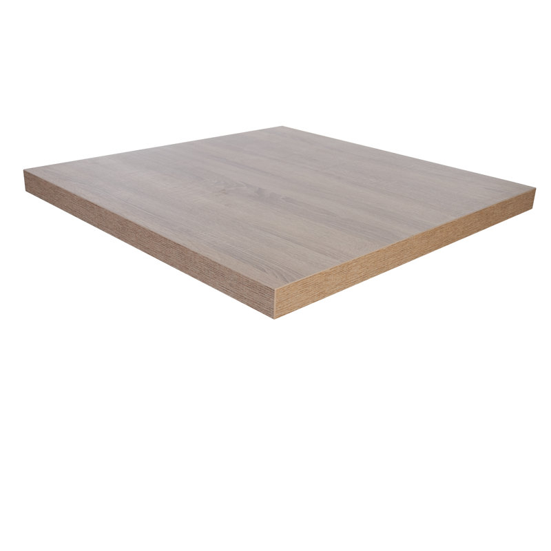 Épaisseur du plateau de table Midtown Square, 30"L x 30"D, Chêne scié