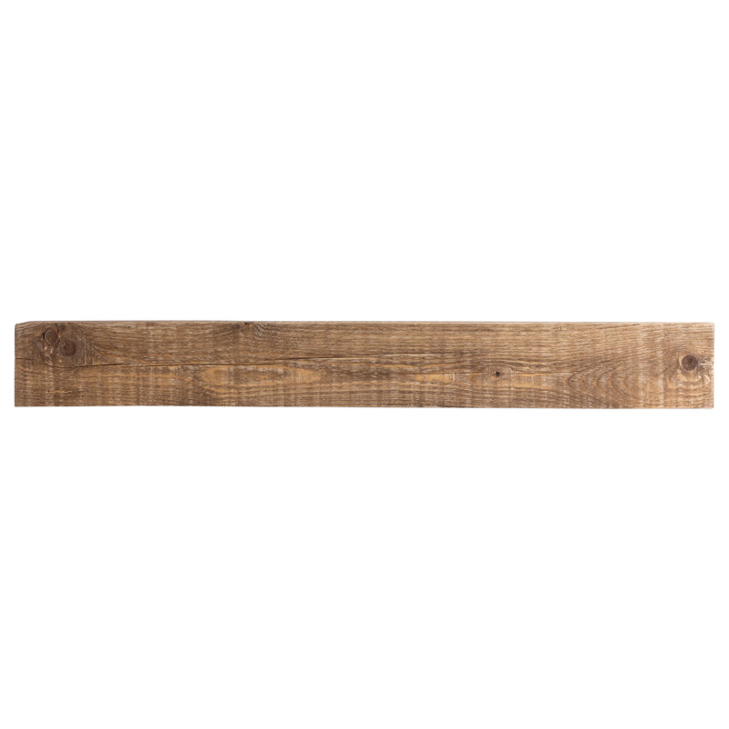 Aged Oak Poplar Hollow Modern Fireplace Mantel Shelf