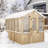 6.7'W x 9.6'D x 7.7’H Wooden Greenhouse,Cedar Wood and Polycarbonate Walk-In Outdoor Greenhouse 